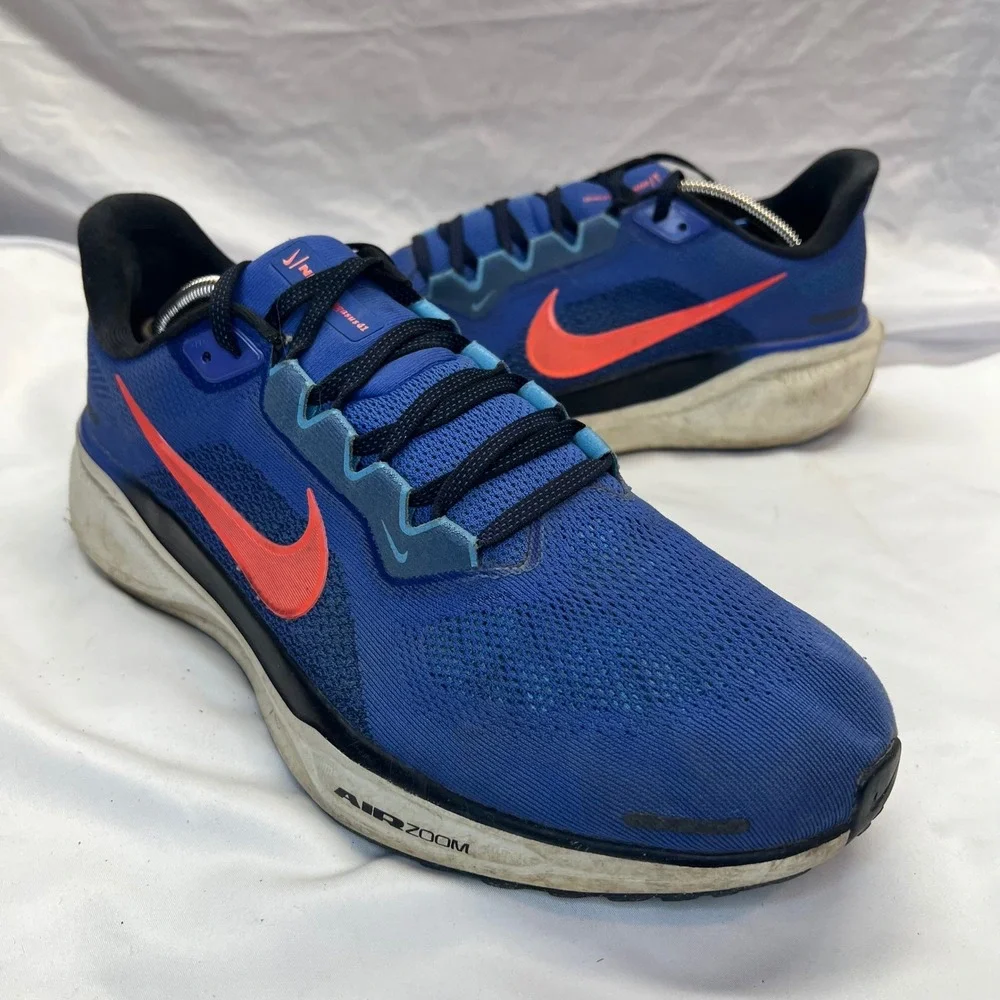 Nike Air Zoom Pegasus 41 Mens Running Shoes Blue‎ Crimson FN4932-401 Size 11.5